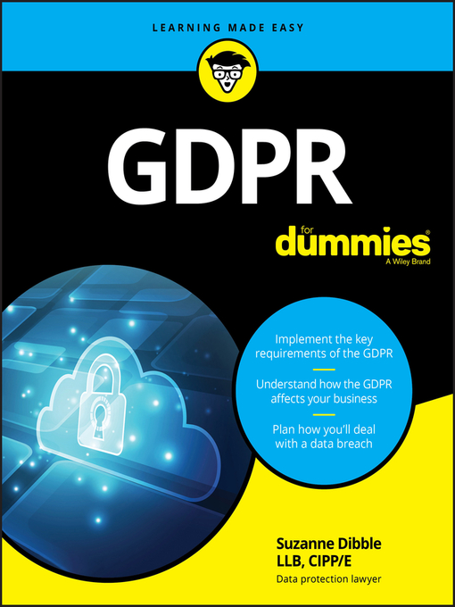 Title details for GDPR For Dummies by Suzanne Dibble - Available